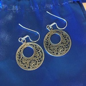 Silver hoop earrings